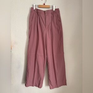 Madewell Women's Dusty Rose Harlow Wide-Leg Pants